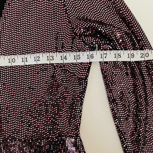 Forever 21 Pink Shimmer Long Sleeve Party Dress - Picture 7 of 9